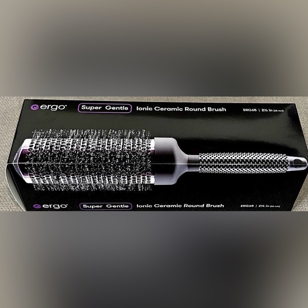 ERGO Super Gentle Ionic Ceramic Round Brush Erg65 new in box